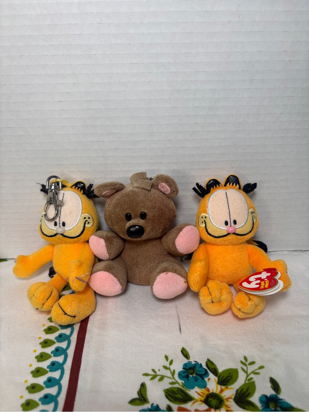 Ty Beanie Babies Keychain Collectibles Garfield & Pooky Set 2006 Y2K Bag Charms